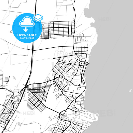 Layered PDF map of Guaiba, Brazil