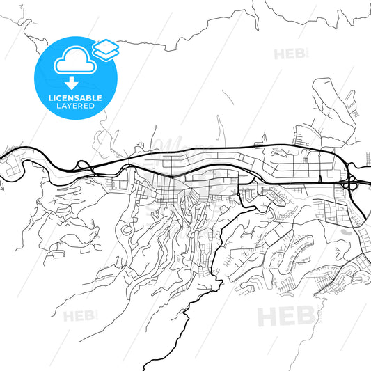 Layered PDF map of Guarenas, Venezuela