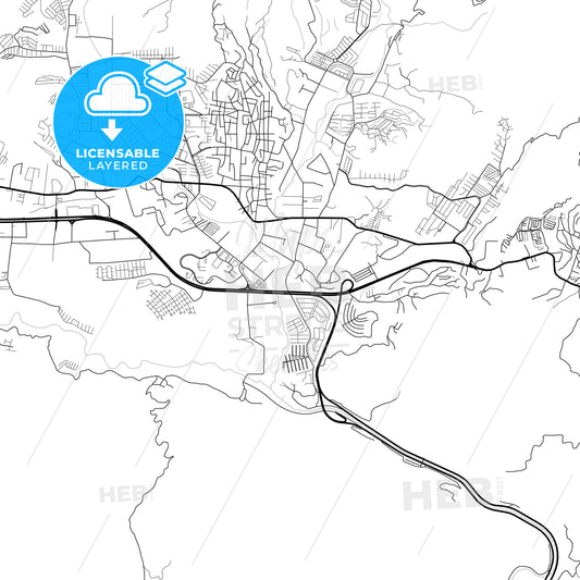 Layered PDF map of Guatire, Venezuela