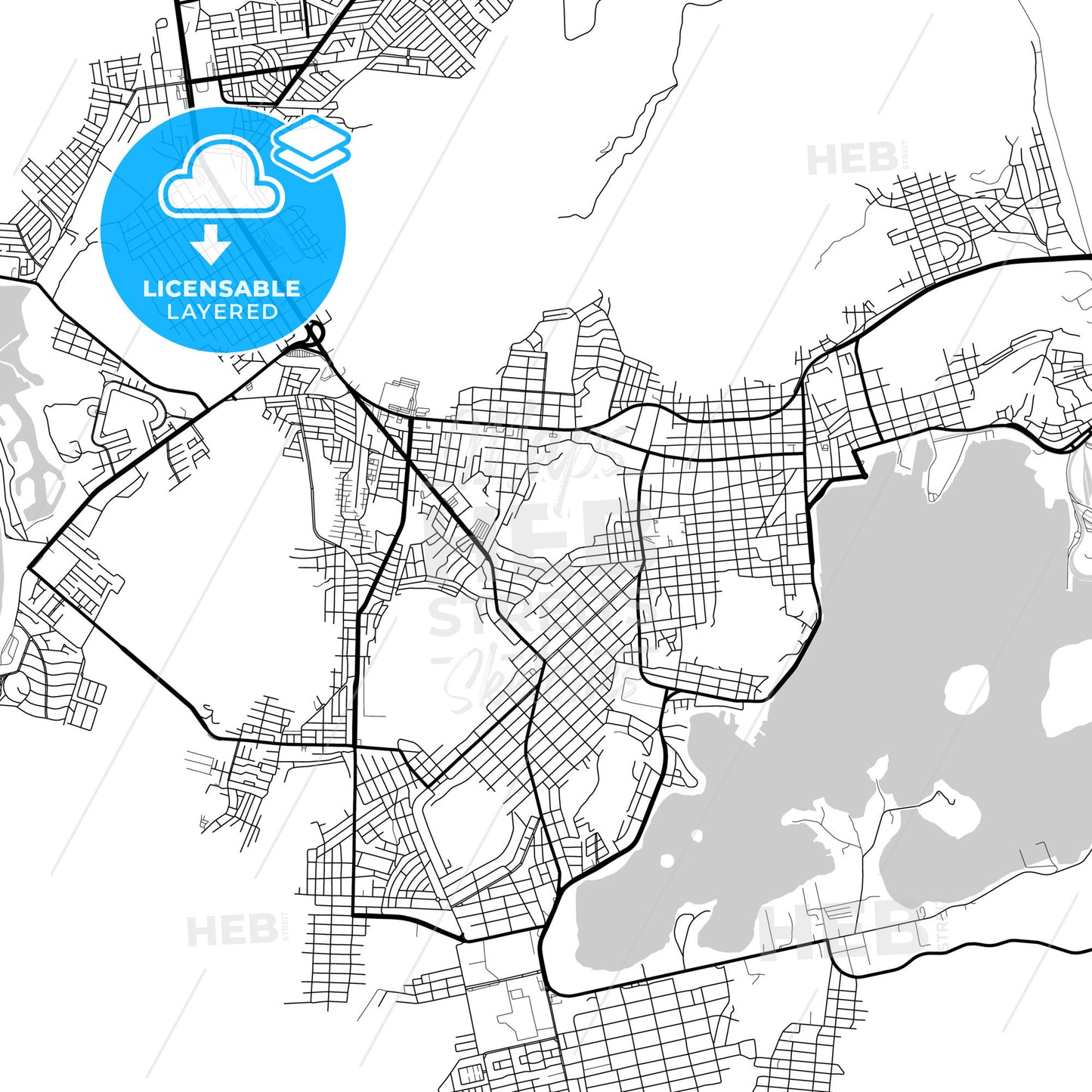 Layered PDF map of Guaymas, Sonora, Mexico