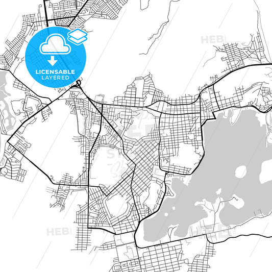 Layered PDF map of Guaymas, Sonora, Mexico