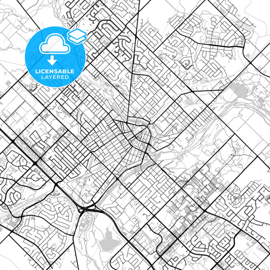 Layered PDF map of Guelph, Ontario, Canada