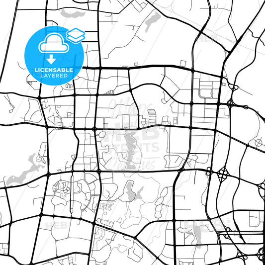 Layered PDF map of Guiyang, Guizhou, China