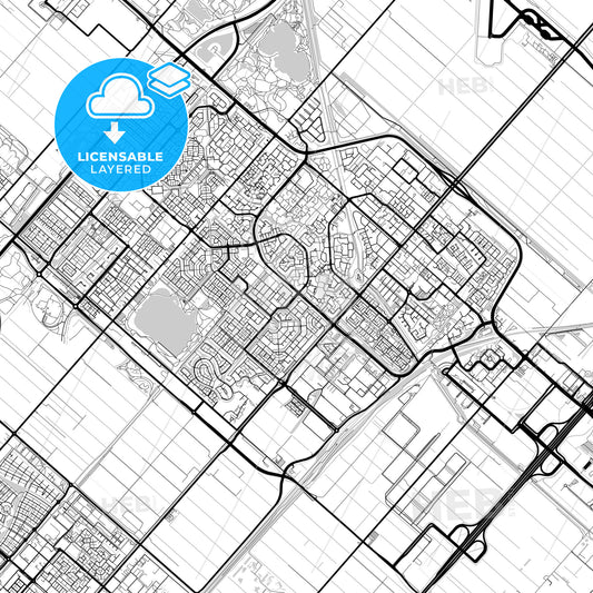 Layered PDF map of Haarlemmermeer, North Holland, Netherlands