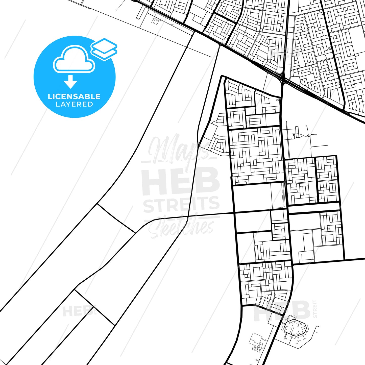 Layered PDF map of Hafr Al-Batin, Saudi Arabia