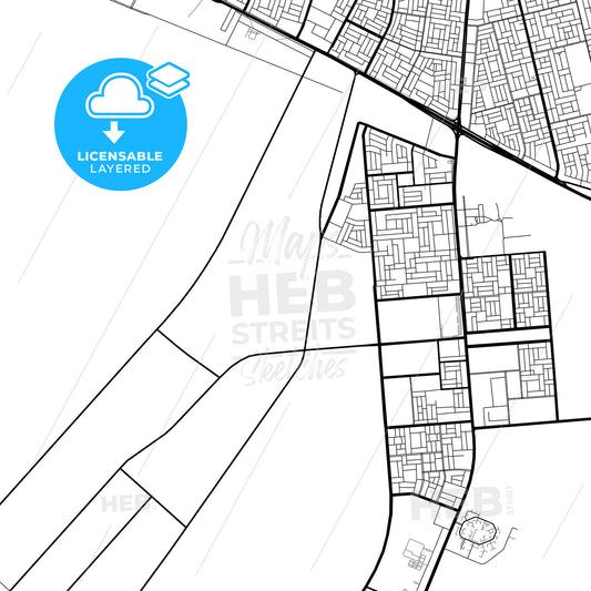 Layered PDF map of Hafr Al-Batin, Saudi Arabia