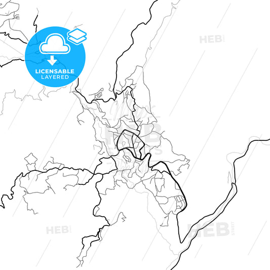 Layered PDF map of Hakkâri, Hakkâri, Turkey