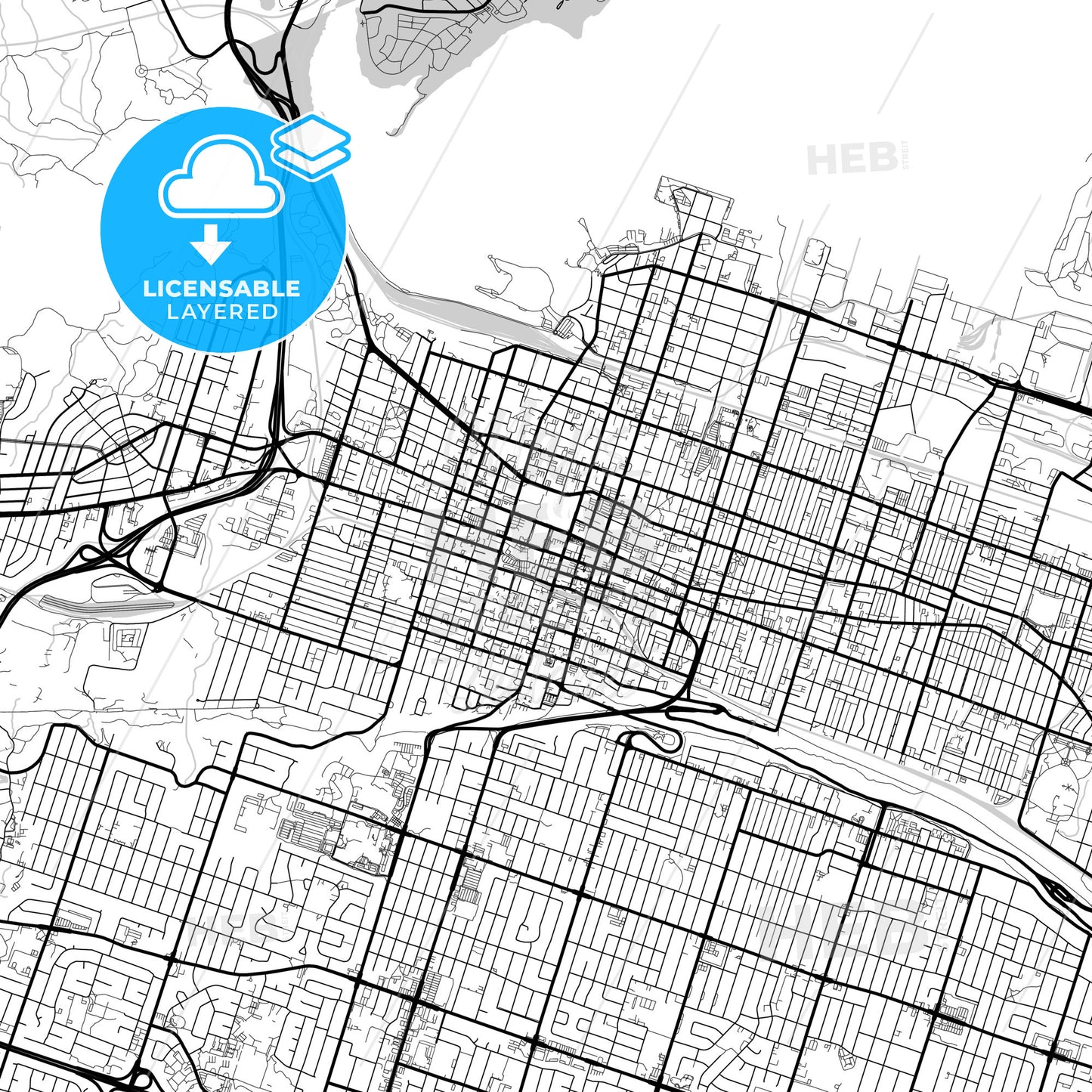 Layered PDF map of Hamilton, Ontario, Canada