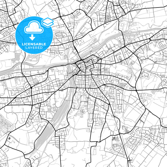 Layered PDF map of Hamm, North Rhine-Westphalia, Germany