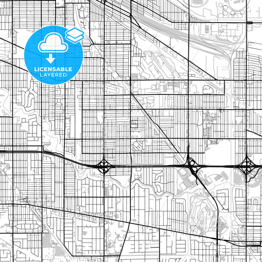 Layered PDF map of Hammond, Indiana, United States