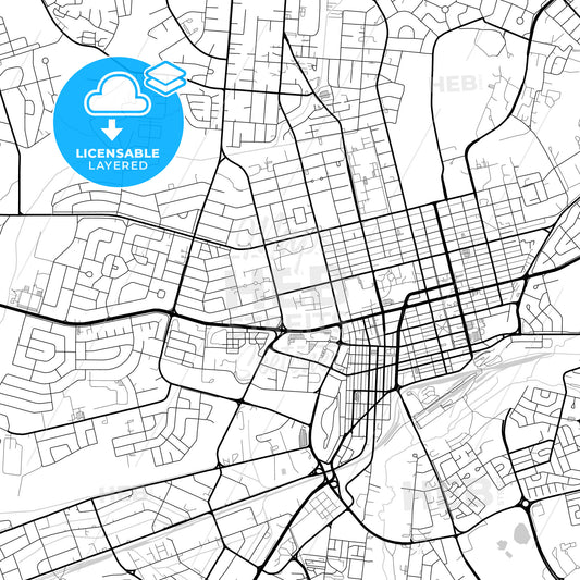 Layered PDF map of Harare, Zimbabwe