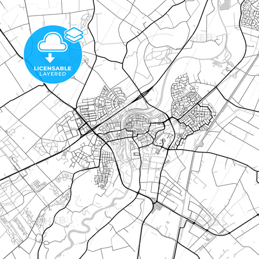 Layered PDF map of Hardenberg, Overijssel, Netherlands