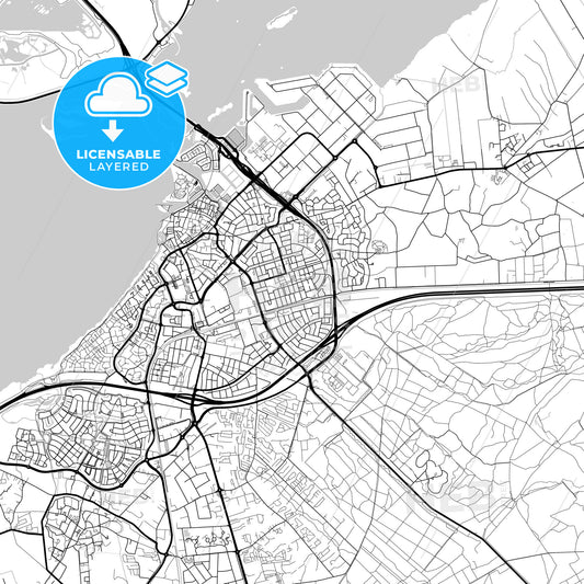 Layered PDF map of Harderwijk, Gelderland, Netherlands