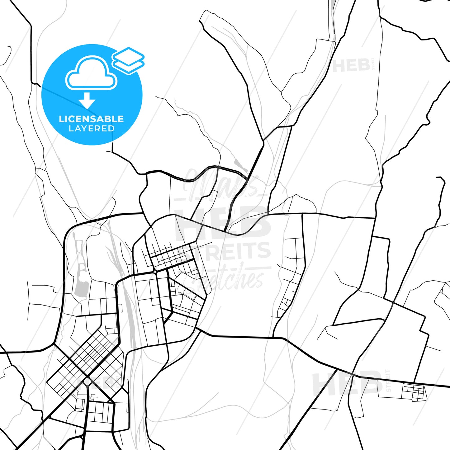 Layered PDF map of Hegang, Heilongjiang, China