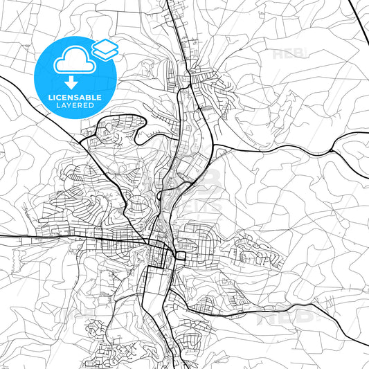 Layered PDF map of Heidenheim an der Brenz, Baden-Wuerttemberg, Germany