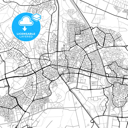 Layered PDF map of Helmond, North Brabant, Netherlands