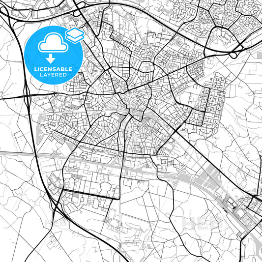 Layered PDF map of Hengelo, Overijssel, Netherlands