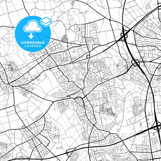 Layered PDF map of Herten, North Rhine-Westphalia, Germany