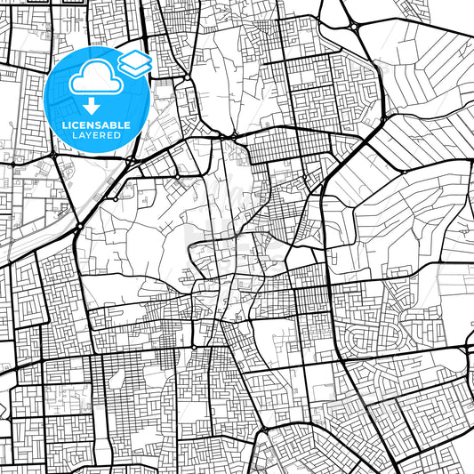 Layered PDF map of Hofuf, Saudi Arabia