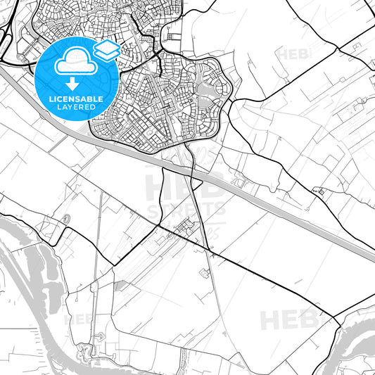 Layered PDF map of Houten, Utrecht, Netherlands