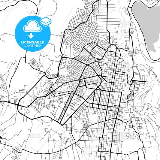 Layered PDF map of Ibarra, Ecuador