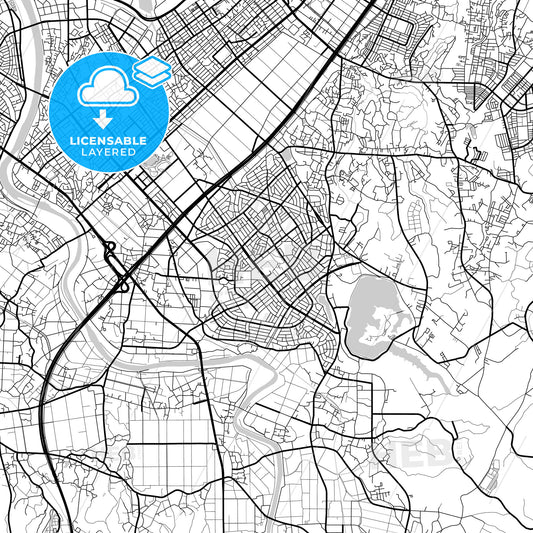 Layered PDF map of Ichihara, Chiba, Japan