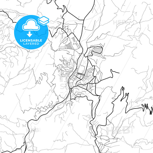 Layered PDF map of Ijevan, Tavush, Armenia