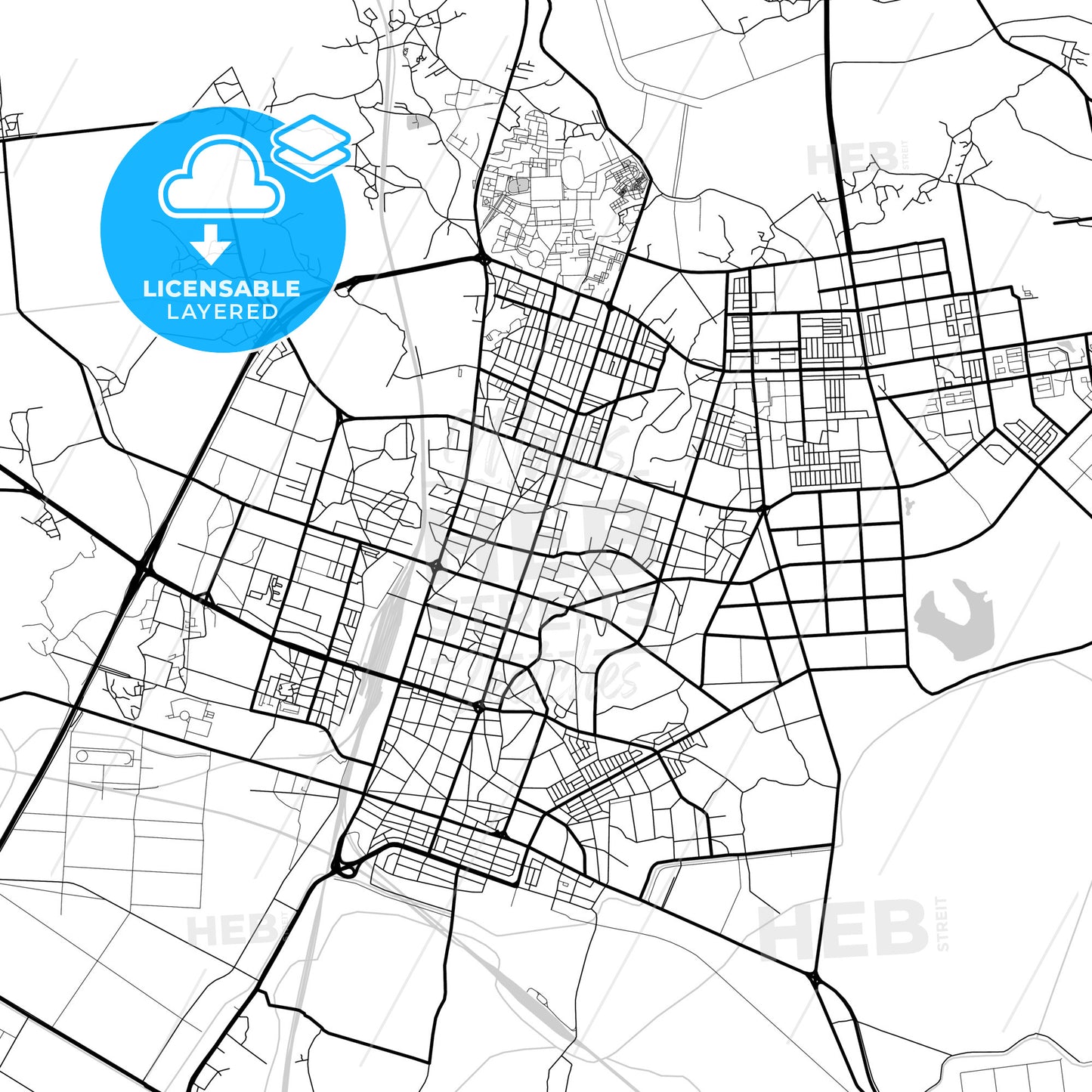 Layered PDF map of Iksan, North Jeolla, South Korea