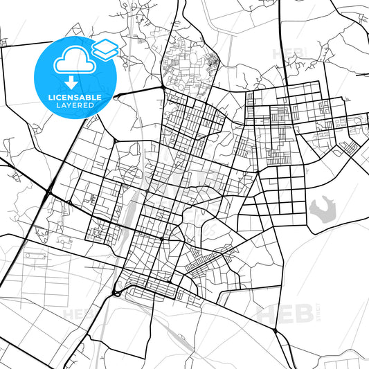 Layered PDF map of Iksan, North Jeolla, South Korea