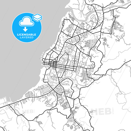 Layered PDF map of Iligan, Lanao del Norte, Philippines