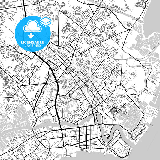 Layered PDF map of Iloilo City, Iloilo, Philippines