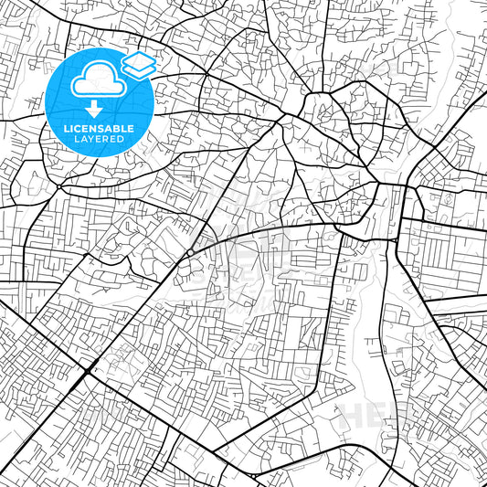 Layered PDF map of Ilorin, Nigeria