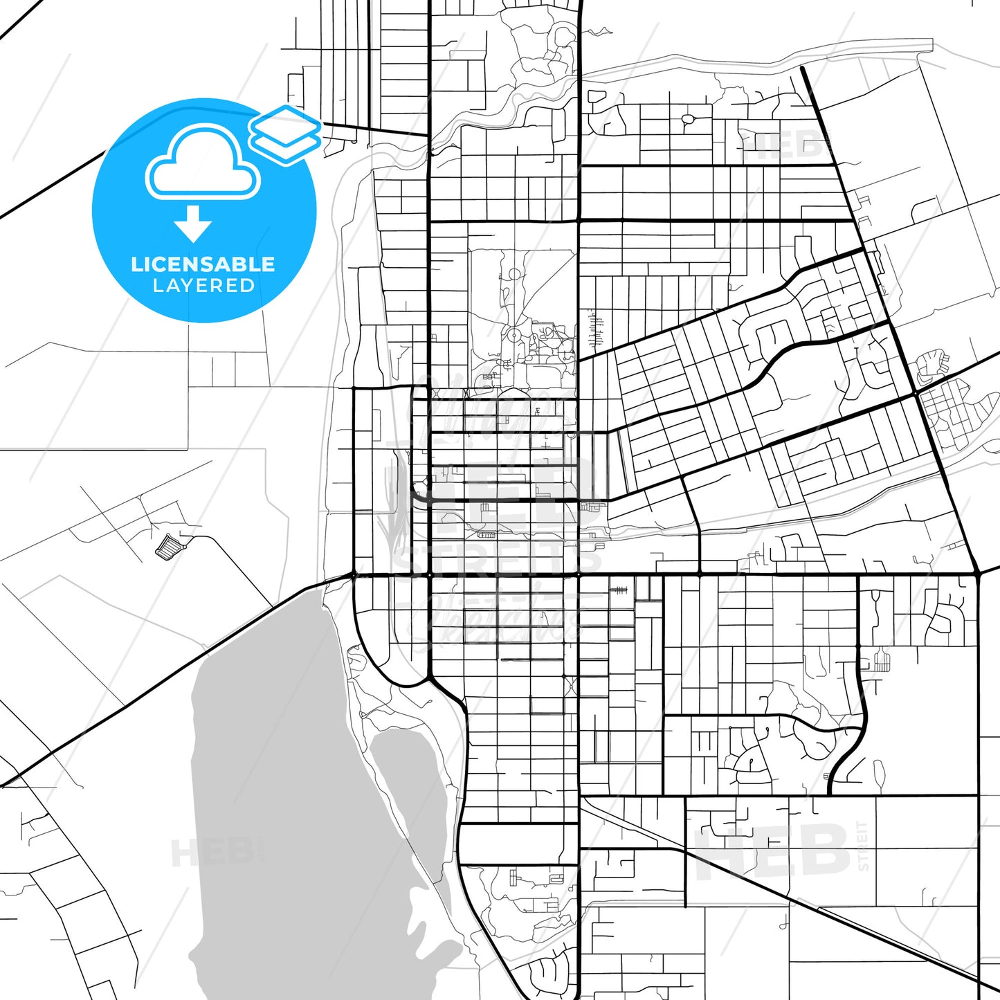 Layered PDF map of Invercargill, New Zealand