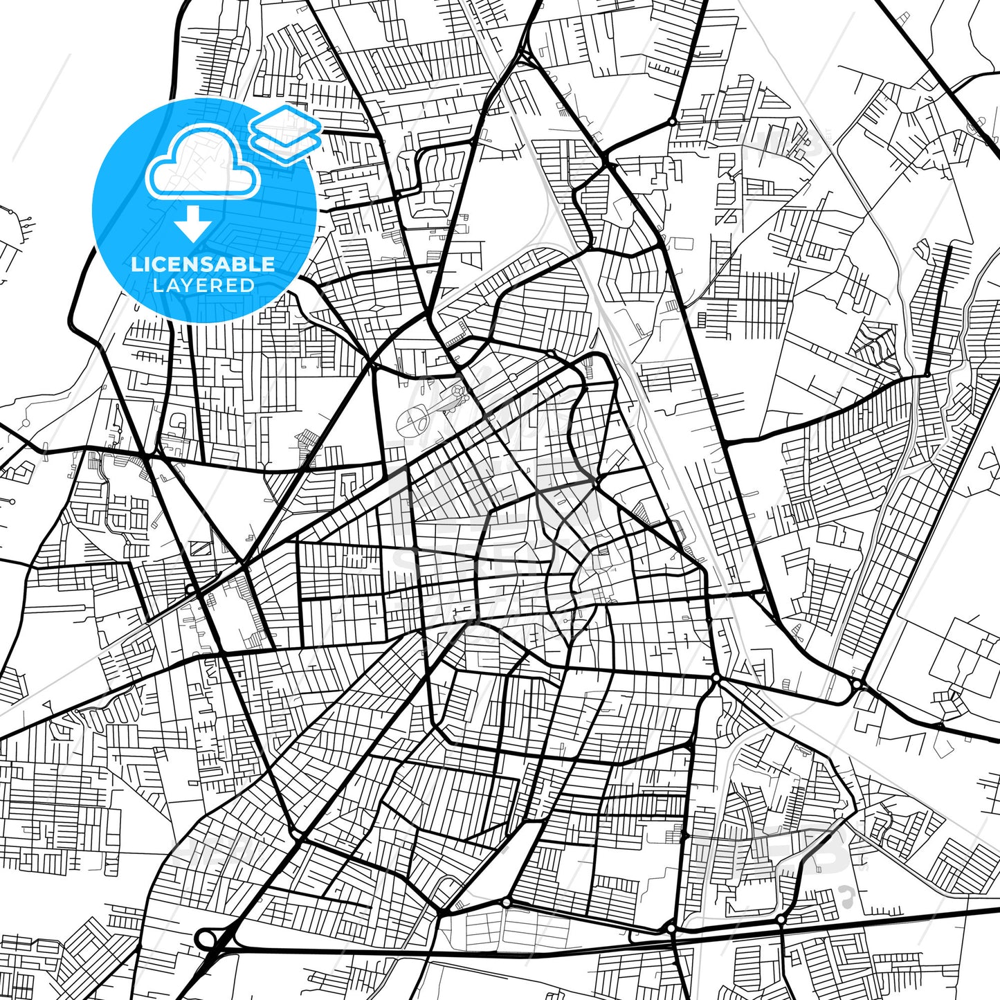 Layered PDF map of Irapuato, Guanajuato, Mexico