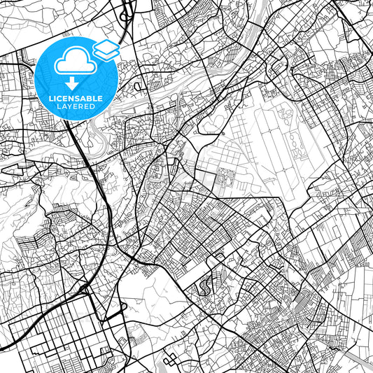 Layered PDF map of Iruma, Saitama, Japan