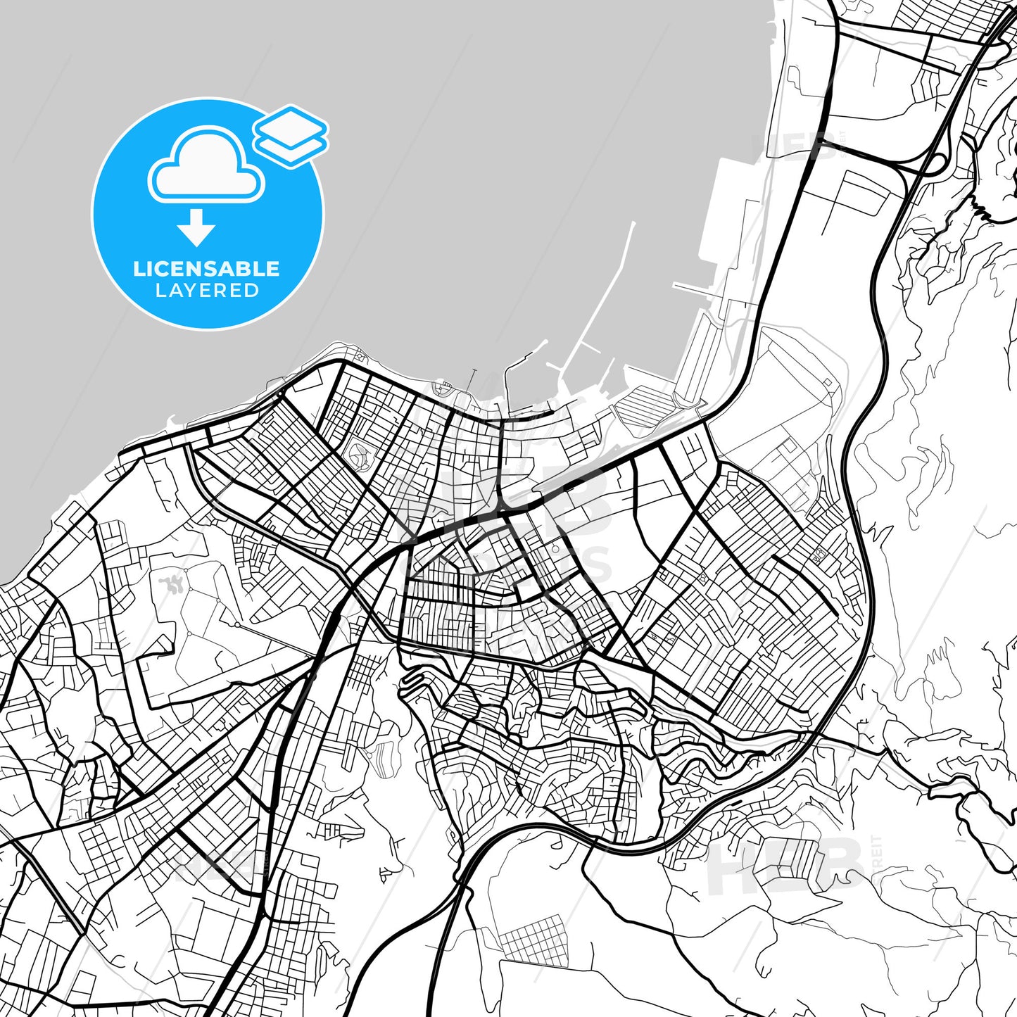 Layered PDF map of İskenderun, Hatay, Turkey