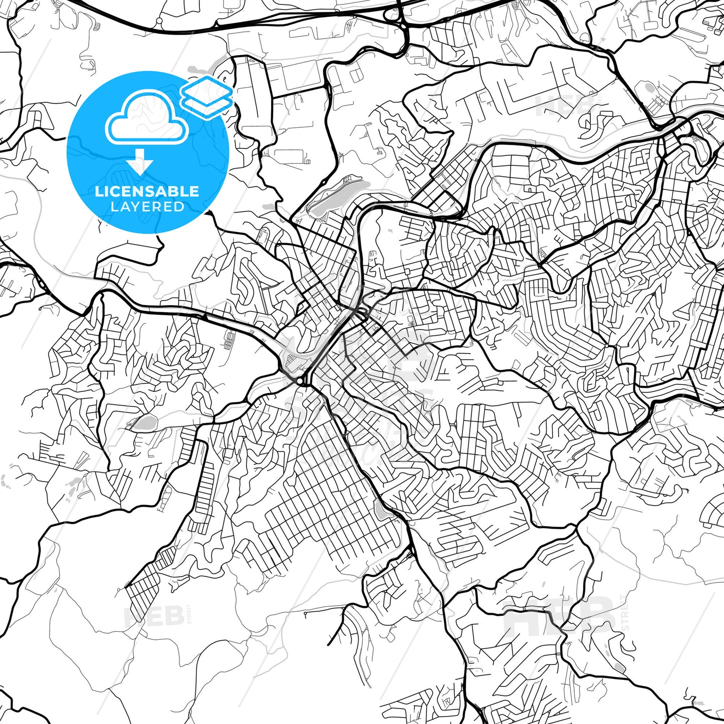 Layered PDF map of Itapevi, Brazil