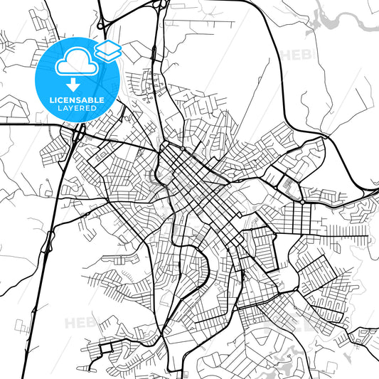 Layered PDF map of Itu, Brazil