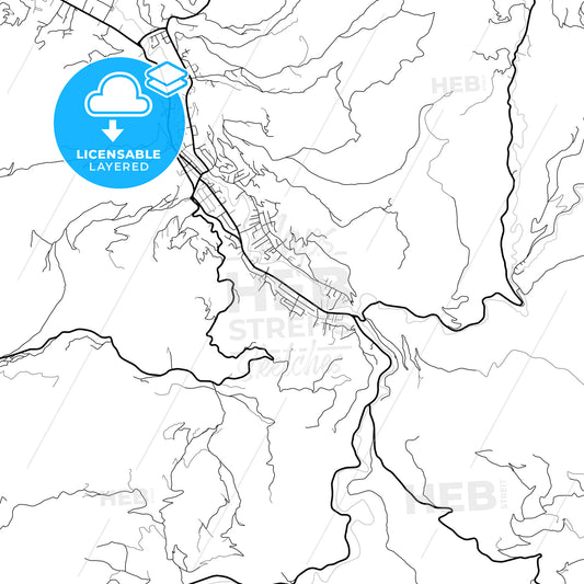 Layered PDF map of Ivanjica, Moravica, Serbia