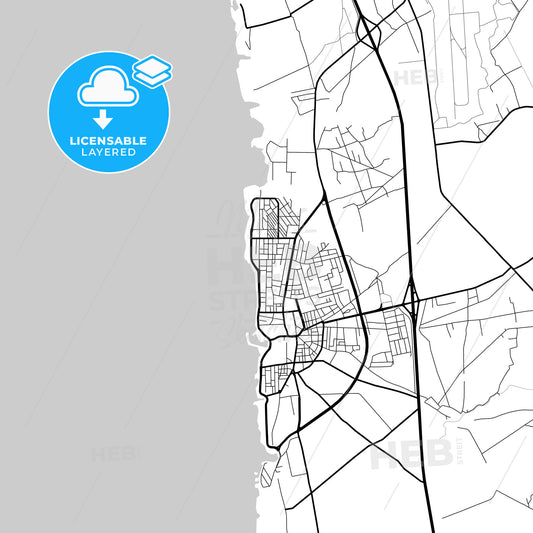 Layered PDF map of Jableh, Syria