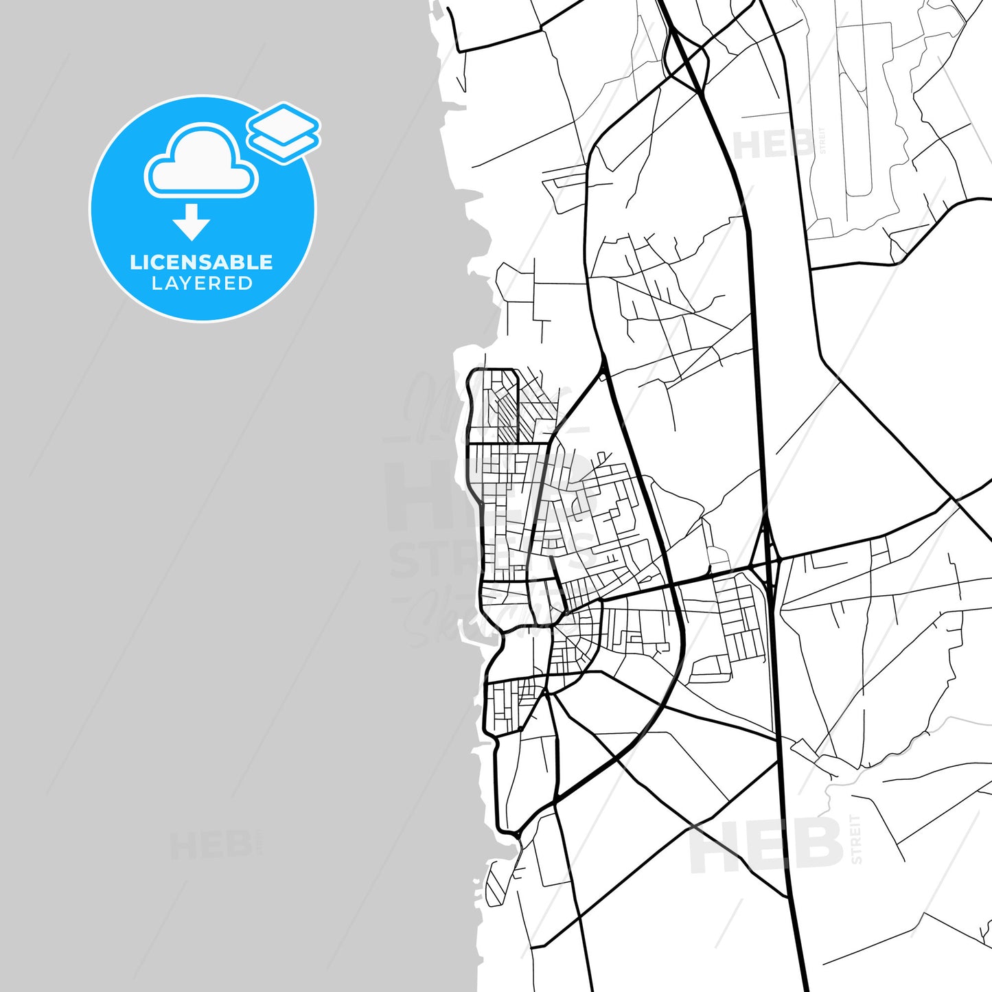 Layered PDF map of Jableh, Syria