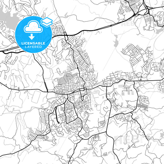 Layered PDF map of Jaboatao, Brazil