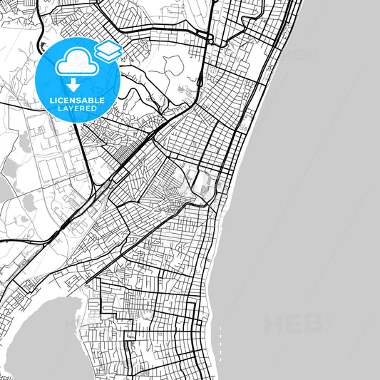 Layered PDF map of Jaboatao dos Guararapes, Brazil