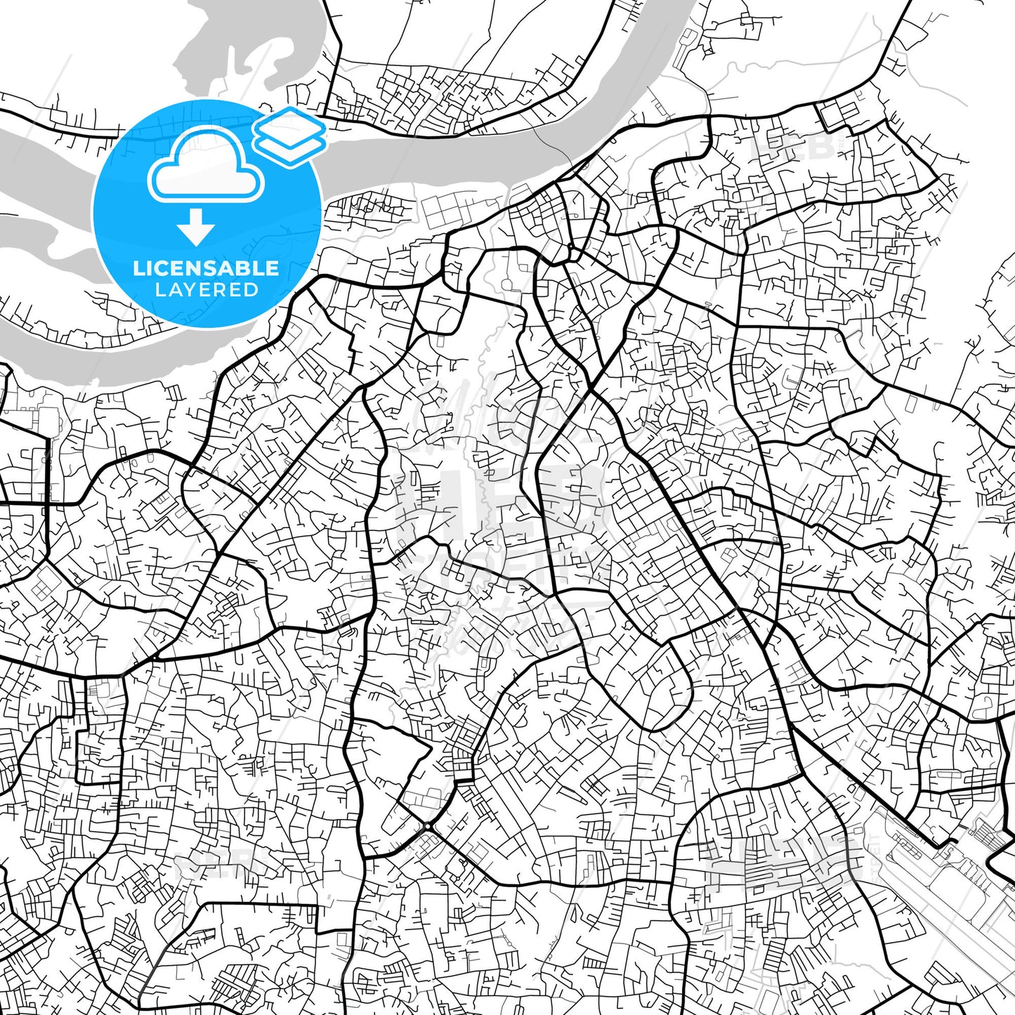 Layered PDF map of Jambi, Jambi, Indonesia