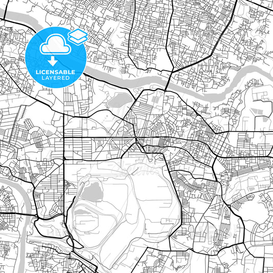 Layered PDF map of Jamshedpur, Jharkhand, India