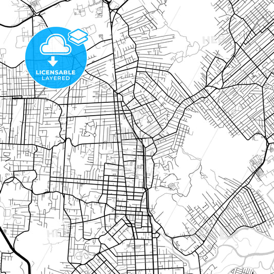 Layered PDF map of Joinville, Brazil