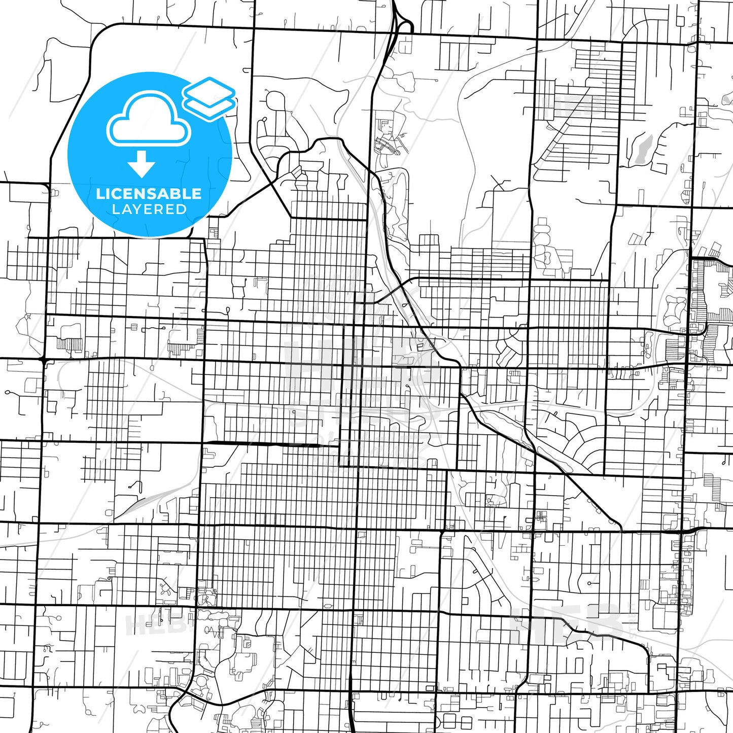 Layered PDF map of Joplin, Missouri, United States