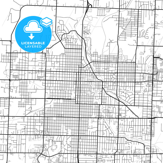 Layered PDF map of Joplin, Missouri, United States