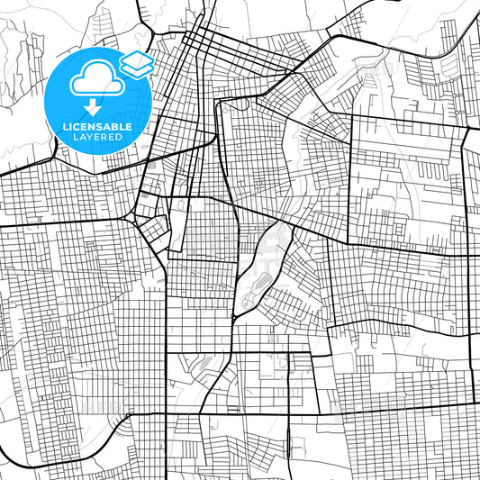 Layered PDF map of Juazeiro do Norte, Brazil