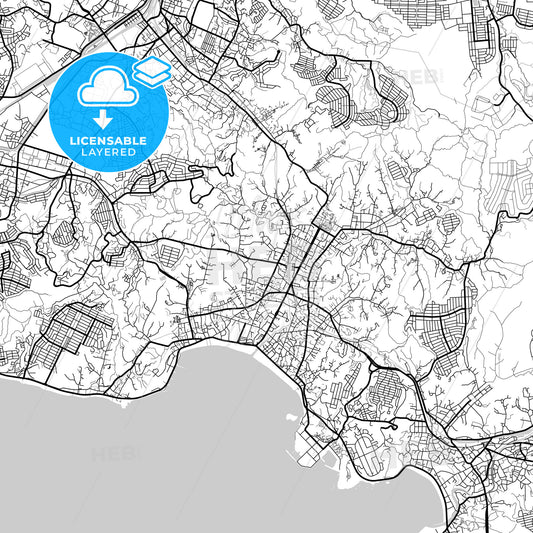 Layered PDF map of Kamakura, Kanagawa, Japan